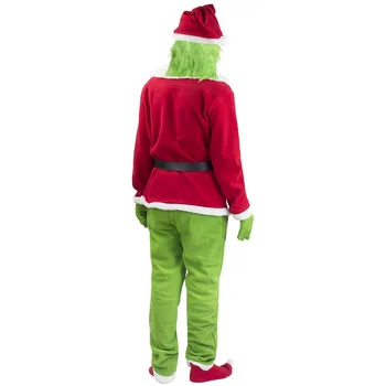 Crăciun Cosplay Haine Santa Geek Verde Păros Grinch Petrecere De Performanță Costum De Crăciun Pentru Adulți Costume Cosplay