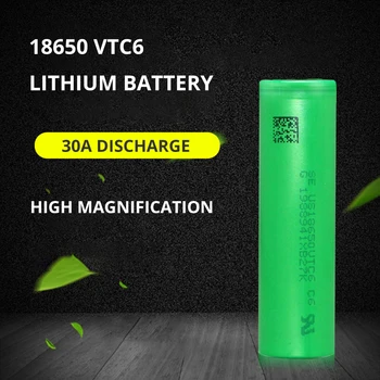 Original VTC6 18650V 3000mAh Li-ion 3.7 V baterie us18650 baterie de 3000mAh FOLOSI jucării instrumente CE au CRESCUT de Certificare 30A Puls