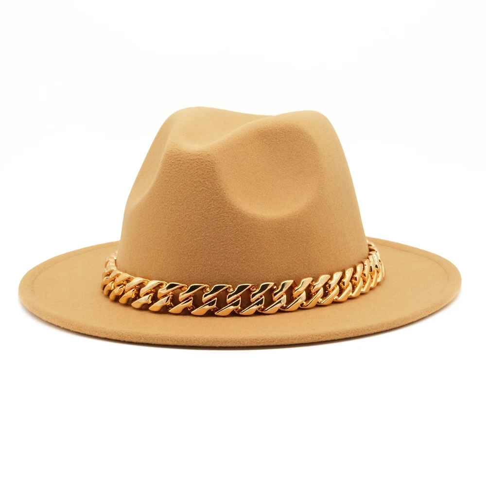 Unparalleled Occupy make up Original Design Romb Lanț de Aur Fedora Hat pentru Femei Margine Largă Alb  Negru Toamna Iarna Pălărie Panama Jazz Moda La reducere! > Îmbrăcăminte  Accesorii ~ Fashion-style.ro