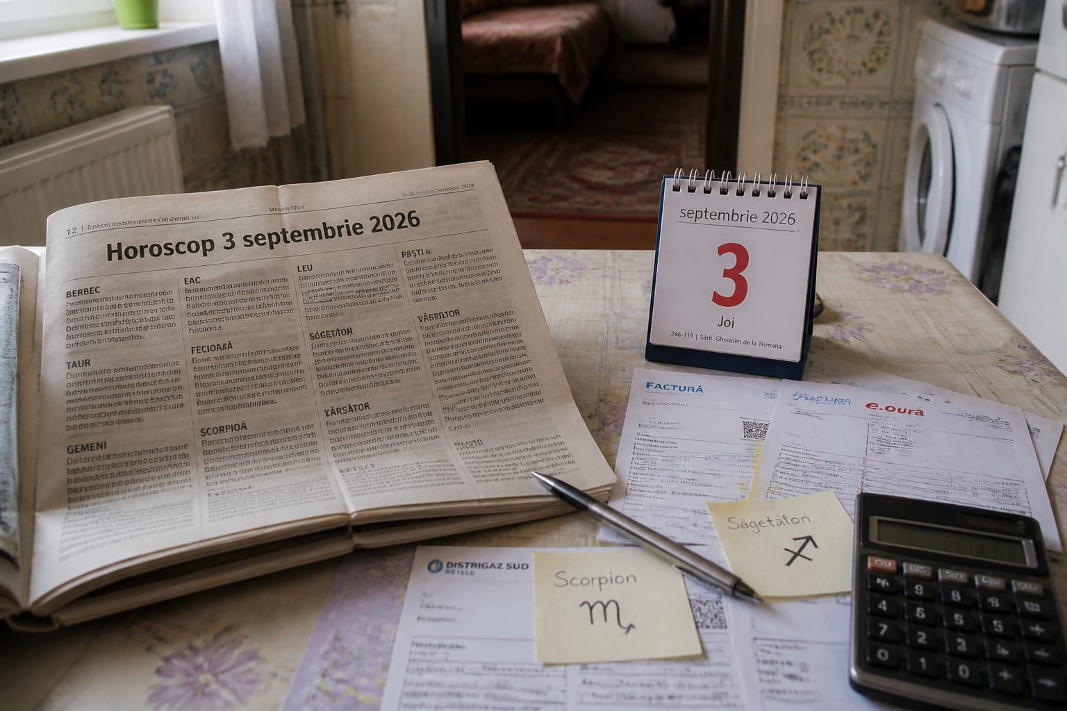 Horoscop 3 septembrie 2026 și deciziile care schimbă prioritățile pentru Scorpion și Săgetător