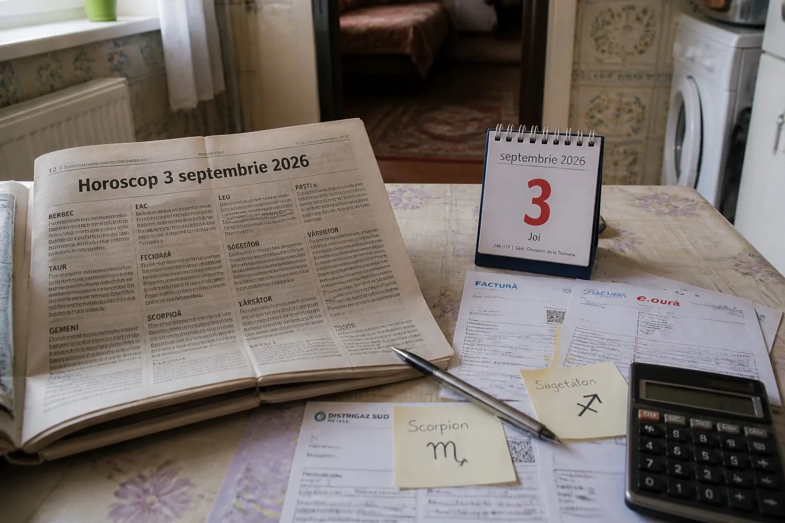 Horoscop 3 septembrie 2026 și deciziile care schimbă prioritățile pentru Scorpion și Săgetător